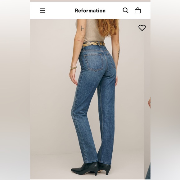Reformation LIZA ULTRA HIGH RISE STRAIGHT JEANS - Picture 3 of 7